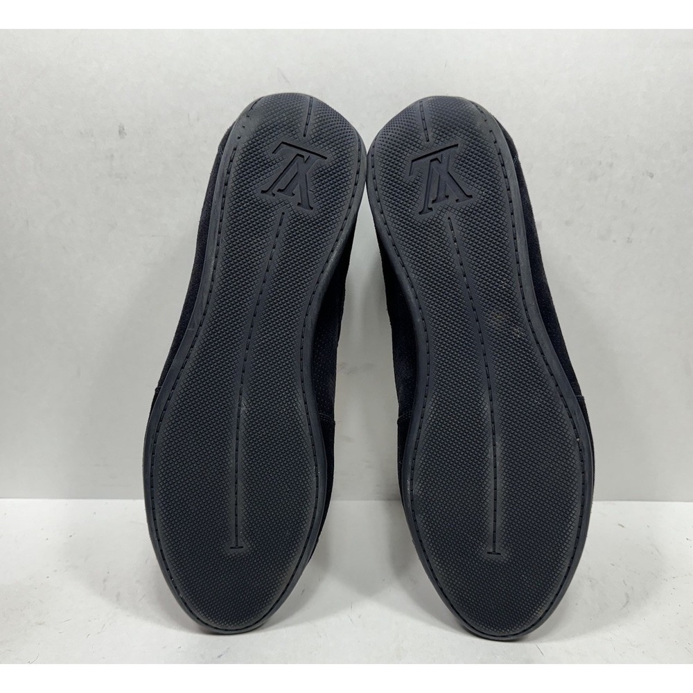 Louis Vuitton Navy Blue Suede Low Top Lace Up Men's Size 10 US / 9 UK Sneakers - Picture 7 of 9